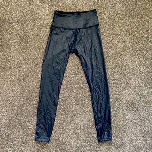 Beyond Yoga High-Waisted Glossy Black Leggings